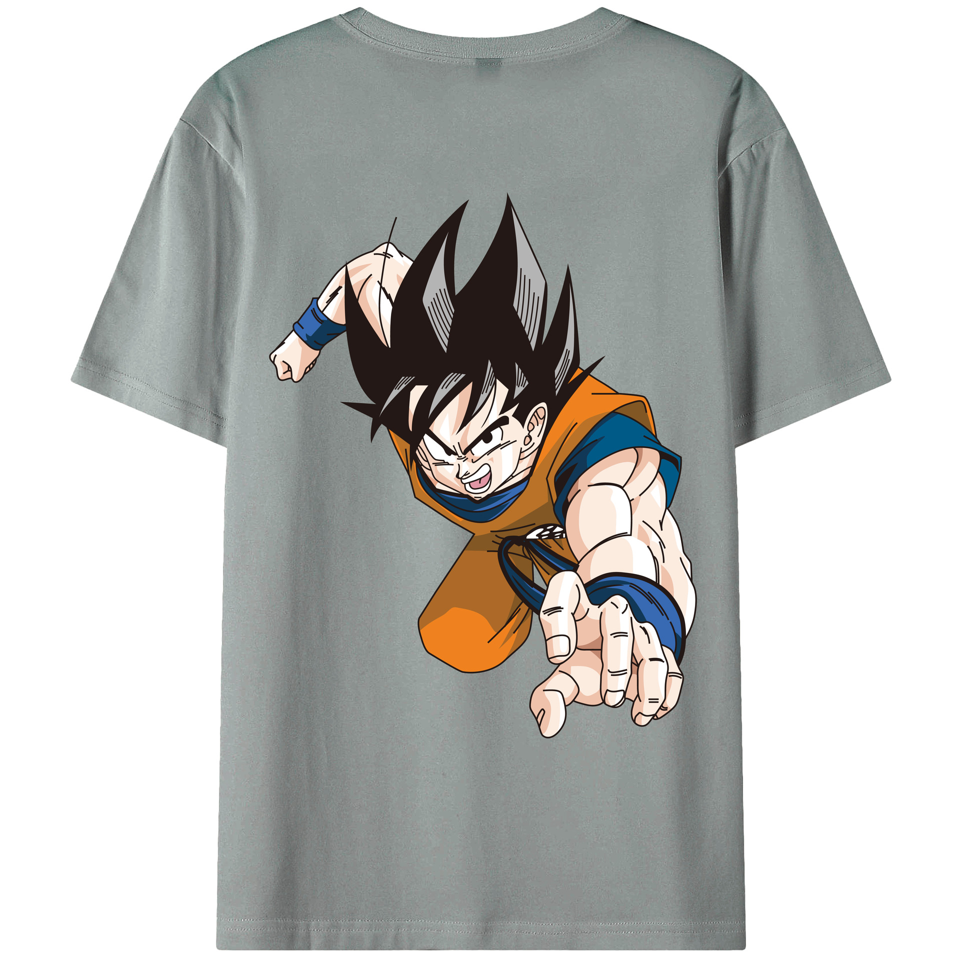 （画像用） ドラゴンボール 孫悟空（そん ごくう）Son Goku カカロット DRAGON BALL Kakarotto 綿100％ メンズ半袖Tシャツ（バックプリント） 通気性
